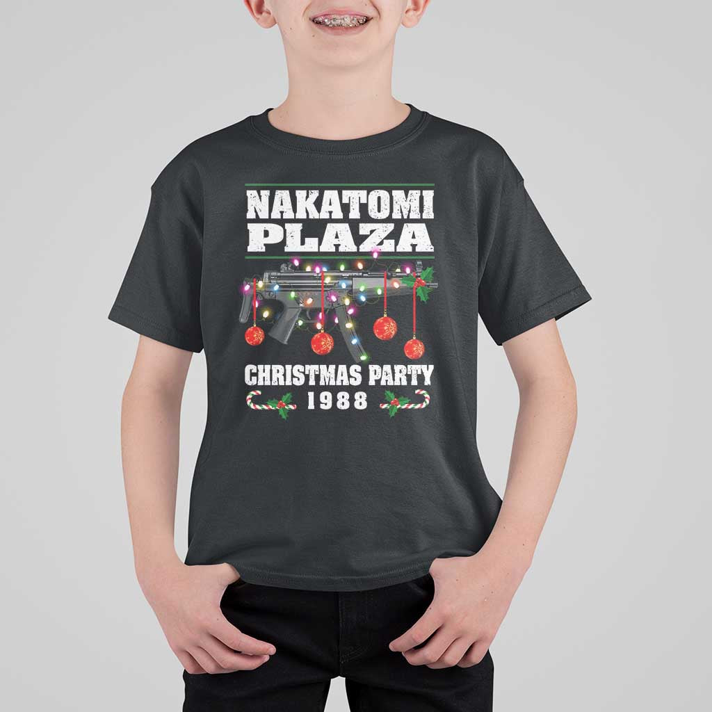 Christmas Nakatomi Plaza 1988 T Shirt For Kid Christmas Lights Machine Gun - Wonder Print Shop
