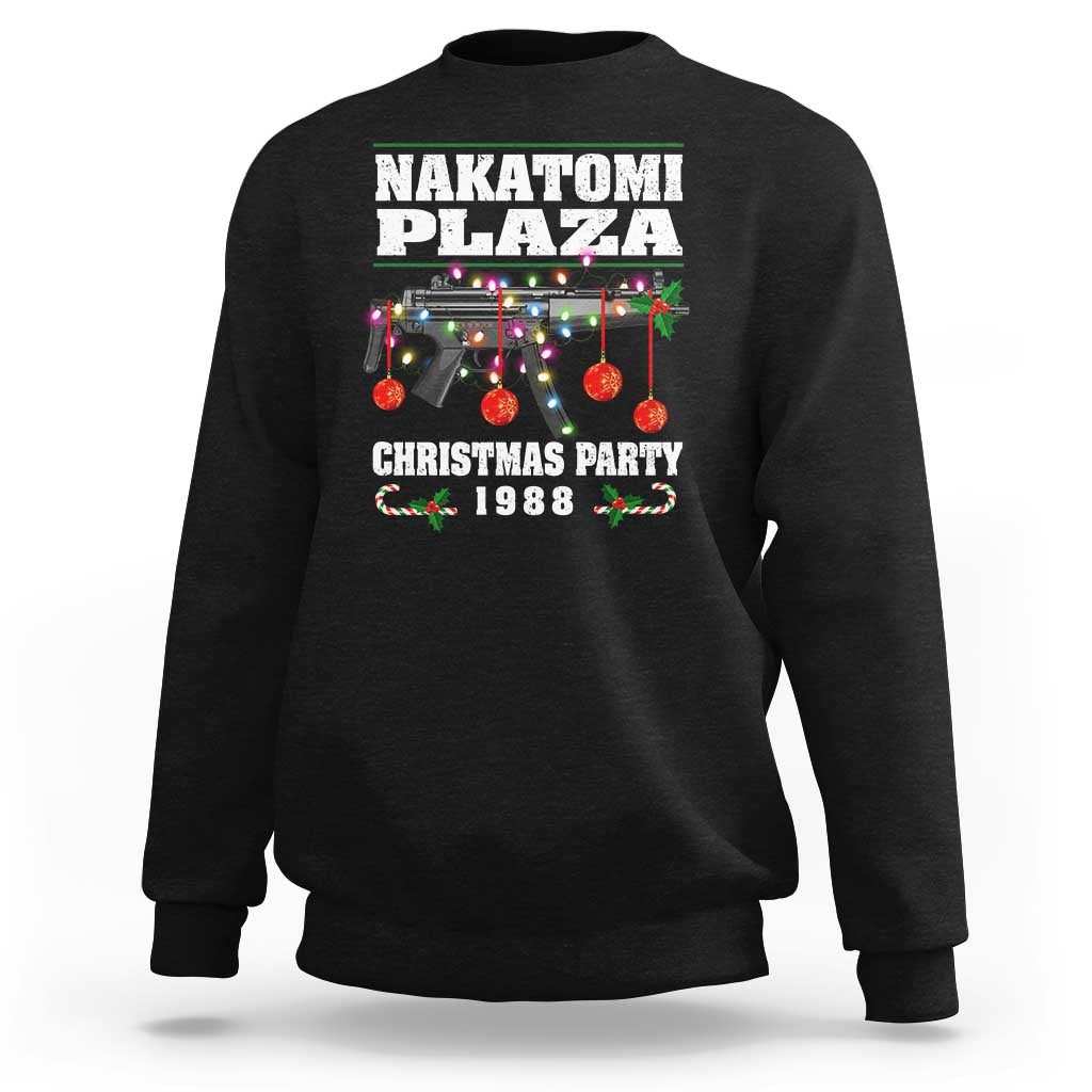 Christmas Nakatomi Plaza 1988 Sweatshirt Christmas Lights Machine Gun - Wonder Print Shop