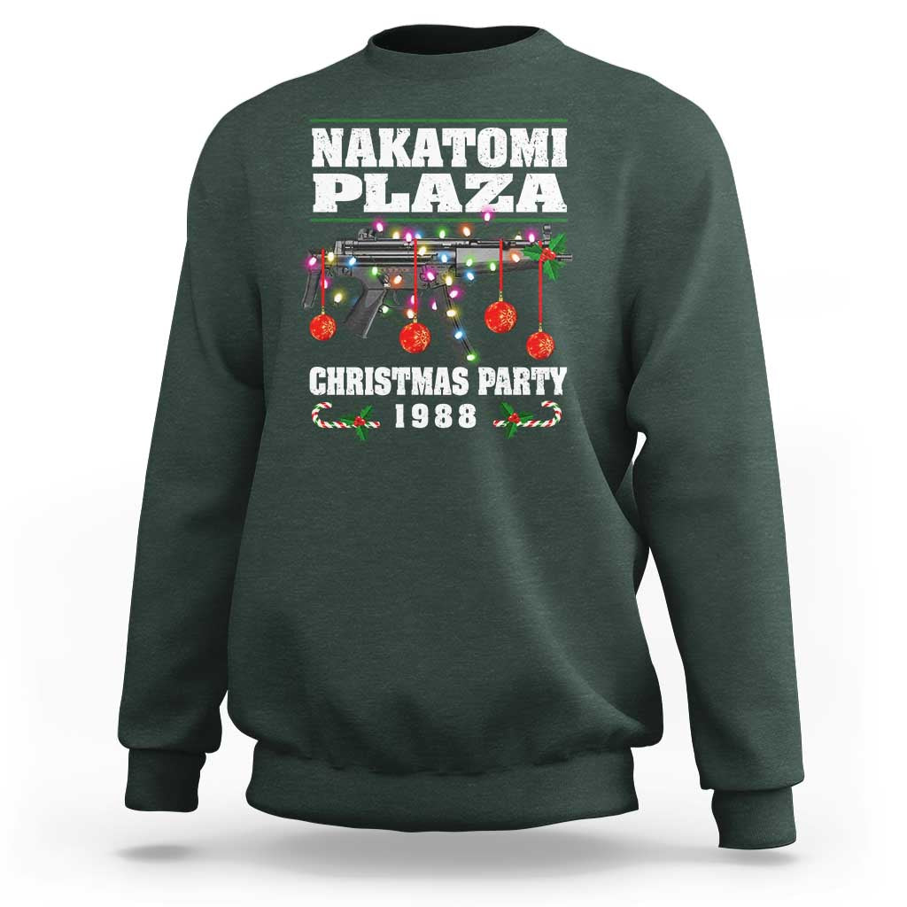 Christmas Nakatomi Plaza 1988 Sweatshirt Christmas Lights Machine Gun - Wonder Print Shop