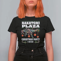 Christmas Nakatomi Plaza 1988 T Shirt For Women Christmas Lights Machine Gun - Wonder Print Shop