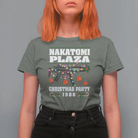 Christmas Nakatomi Plaza 1988 T Shirt For Women Christmas Lights Machine Gun - Wonder Print Shop