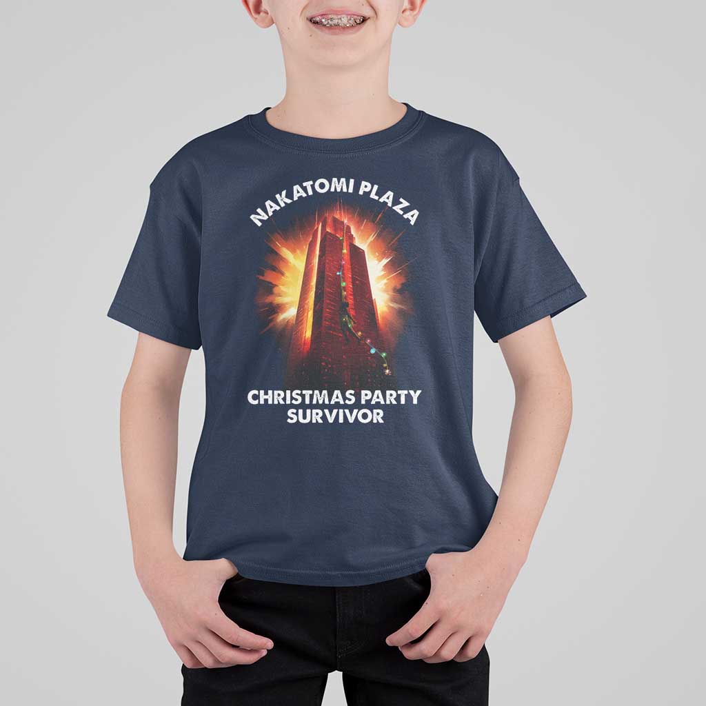 Nakatomi Plaza Christmas Party Survivor T Shirt For Kid - Wonder Print Shop