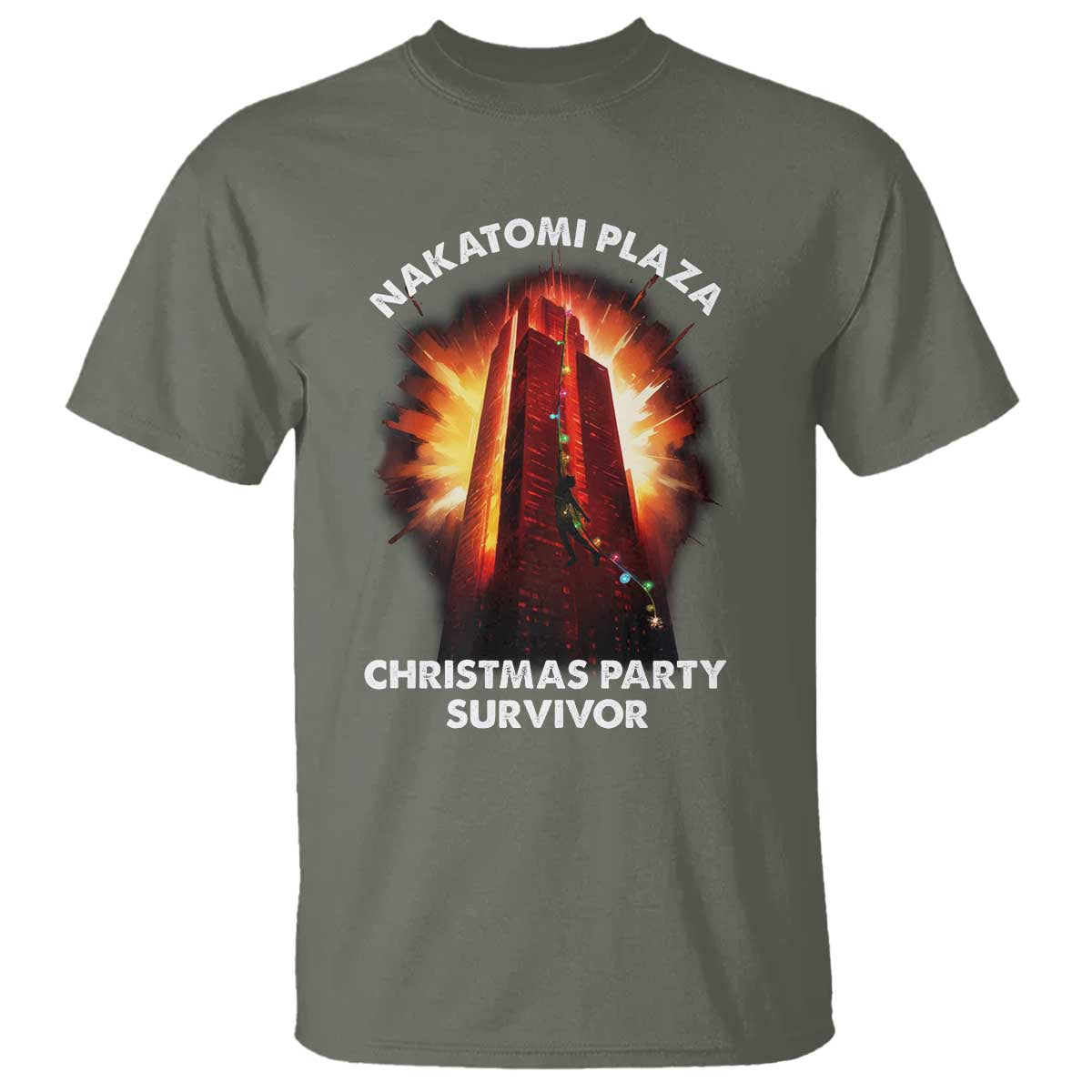 Nakatomi Plaza Christmas Party Survivor T Shirt - Wonder Print Shop