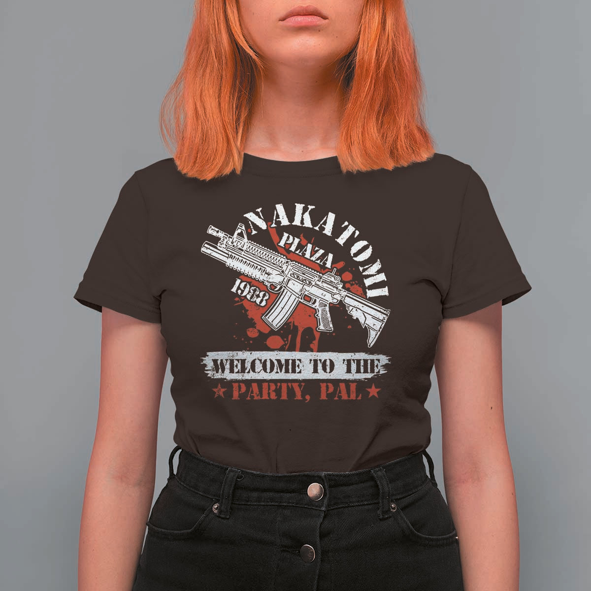 Christmas Nakatomi Plaza 1988 T Shirt For Women Welcome To The Party Pal - Wonder Print Shop
