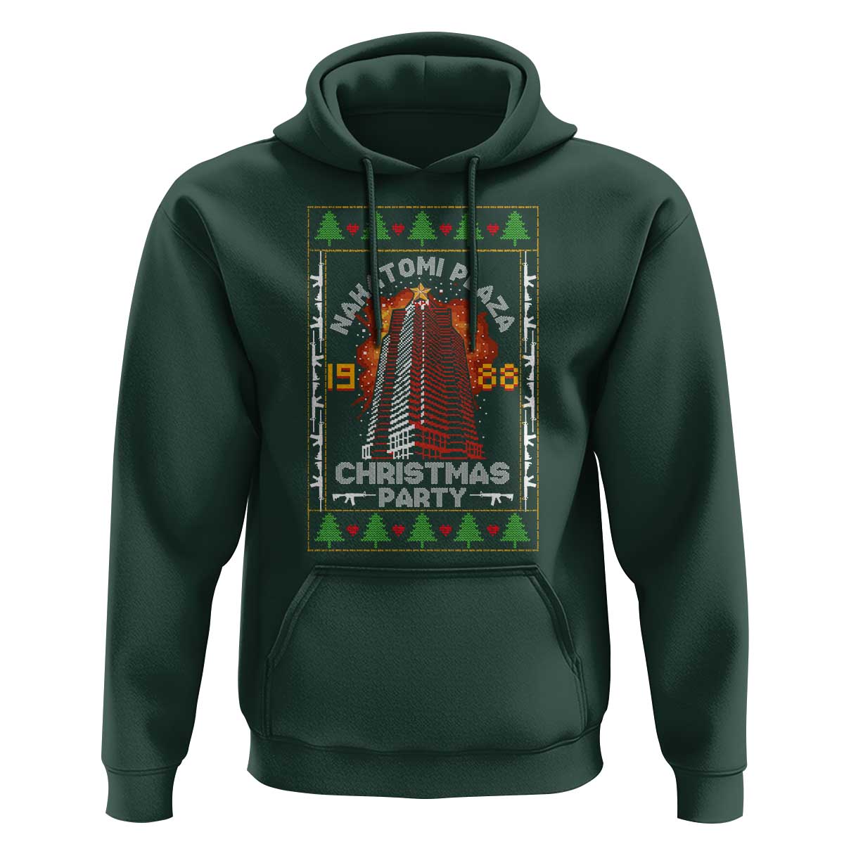 Nakatomi Plaza Christmas Party 1988 Machine Gun Hoodie