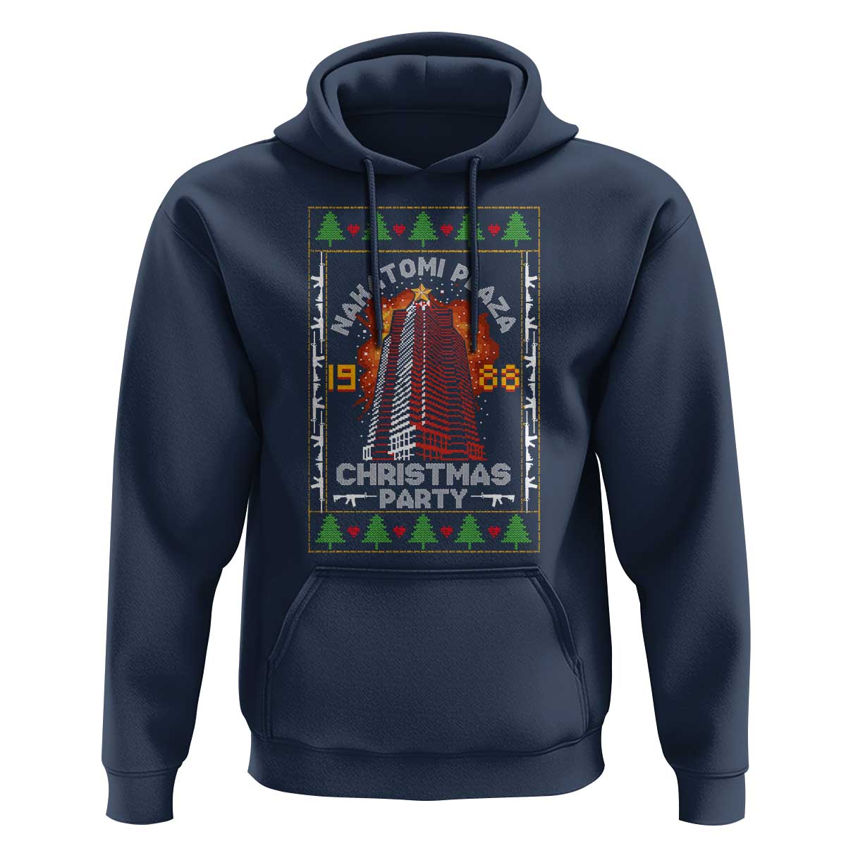 Nakatomi Plaza Christmas Party 1988 Machine Gun Hoodie