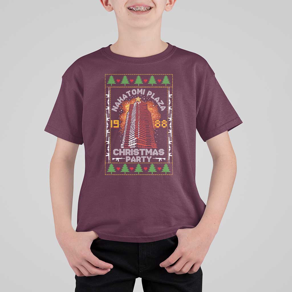 Nakatomi Plaza Christmas Party 1988 Machine Gun T Shirt For Kid - Wonder Print Shop
