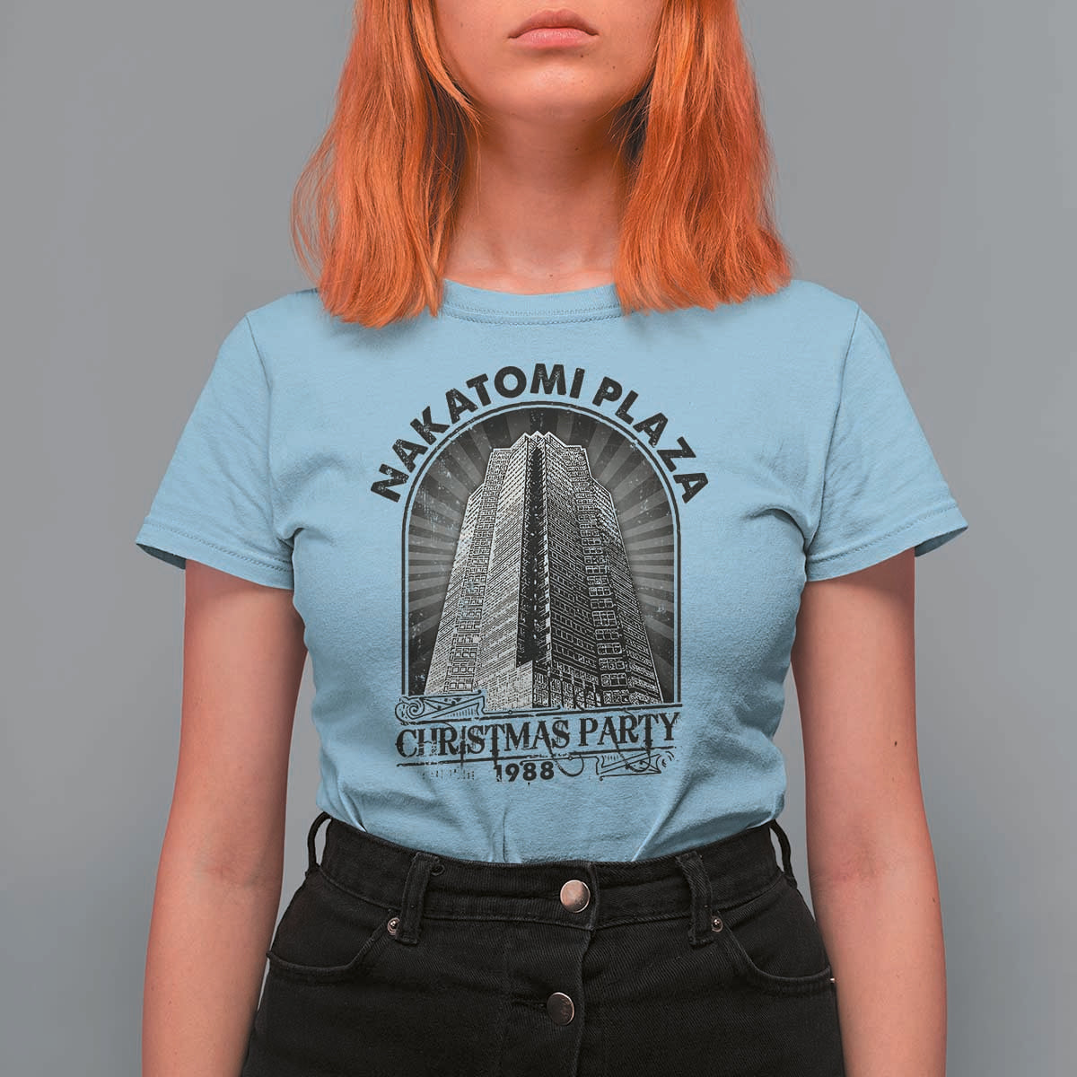 Nakatomi Plaza T Shirt For Women Christmas Party 1988 Retro - Wonder Print Shop