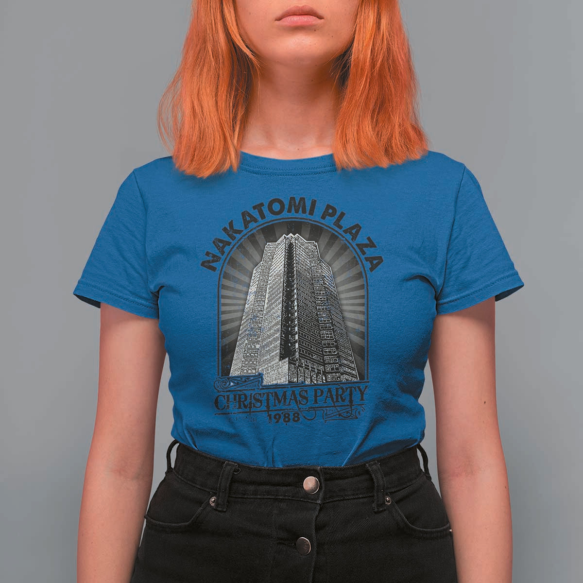 Nakatomi Plaza T Shirt For Women Christmas Party 1988 Retro - Wonder Print Shop