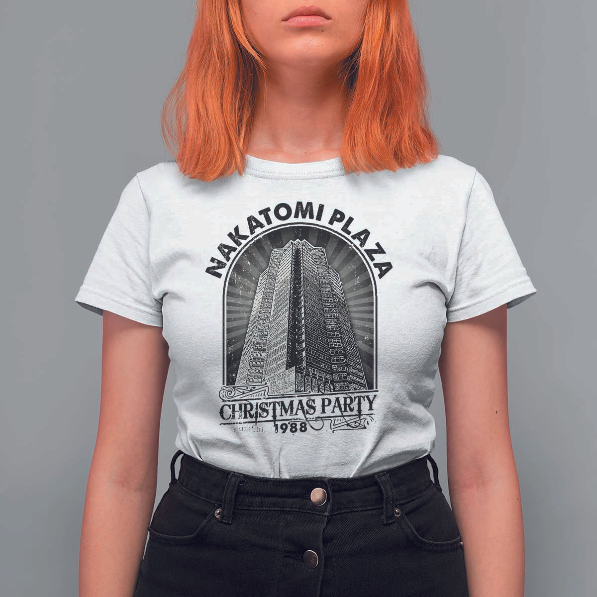 Nakatomi Plaza T Shirt For Women Christmas Party 1988 Retro - Wonder Print Shop