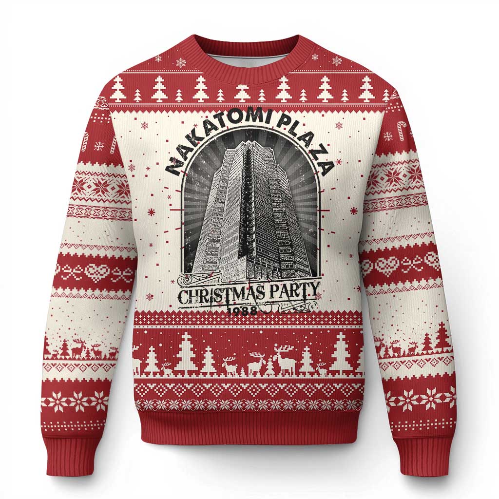 Nakatomi Plaza Christmas Party 1988 Retro Ugly Christmas Sweater - Wonder Print Shop