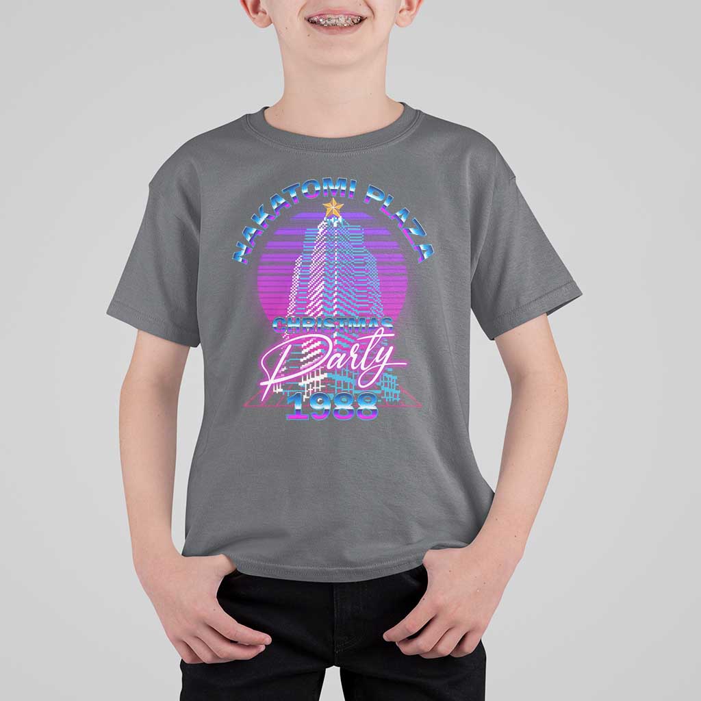 Nakatomi Plaza Christmas Party 1988 Vaporwave T Shirt For Kid - Wonder Print Shop