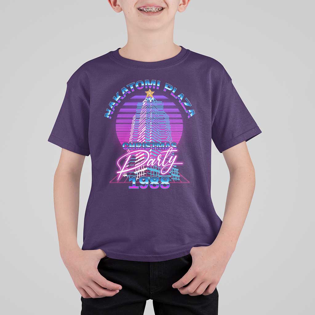 Nakatomi Plaza Christmas Party 1988 Vaporwave T Shirt For Kid - Wonder Print Shop