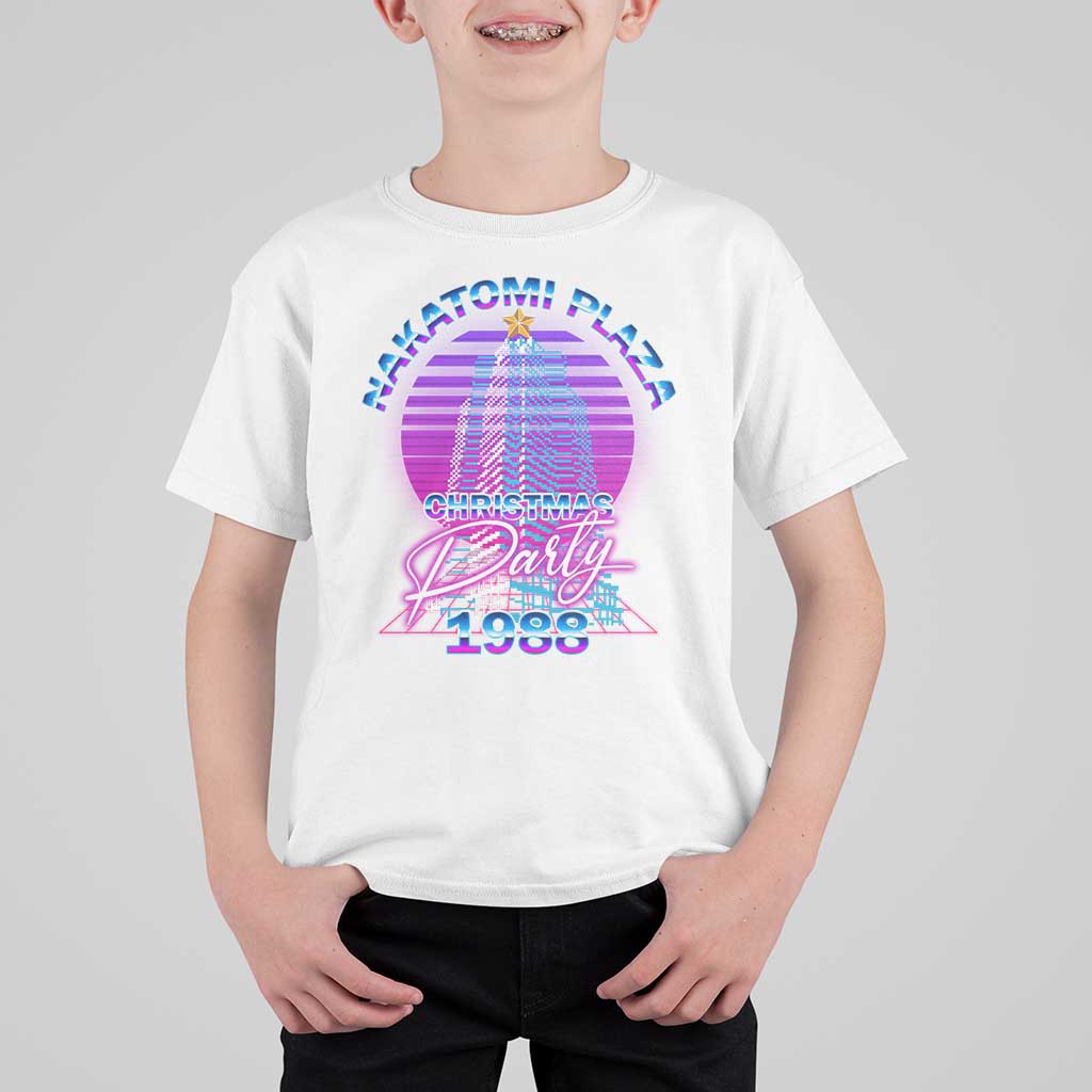 Nakatomi Plaza Christmas Party 1988 Vaporwave T Shirt For Kid - Wonder Print Shop