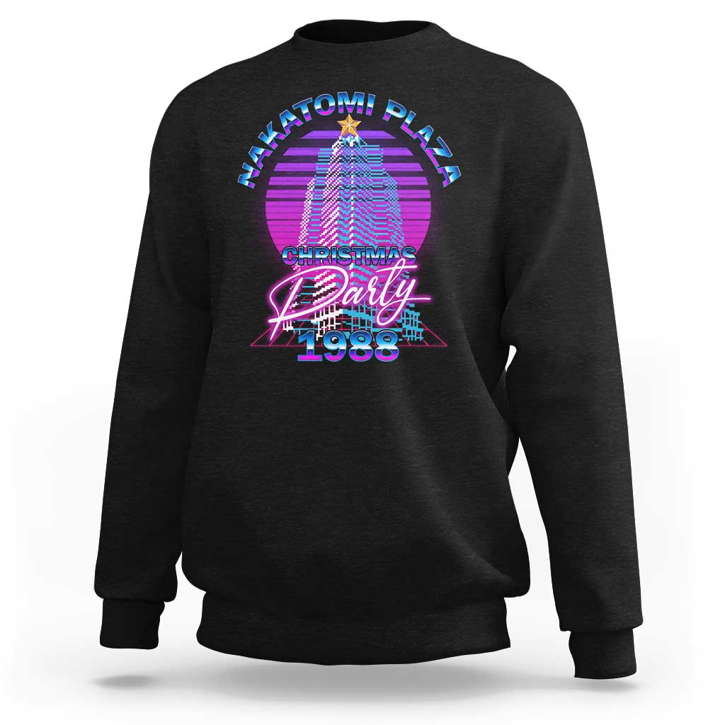 Nakatomi Plaza Christmas Party 1988 Vaporwave Sweatshirt - Wonder Print Shop