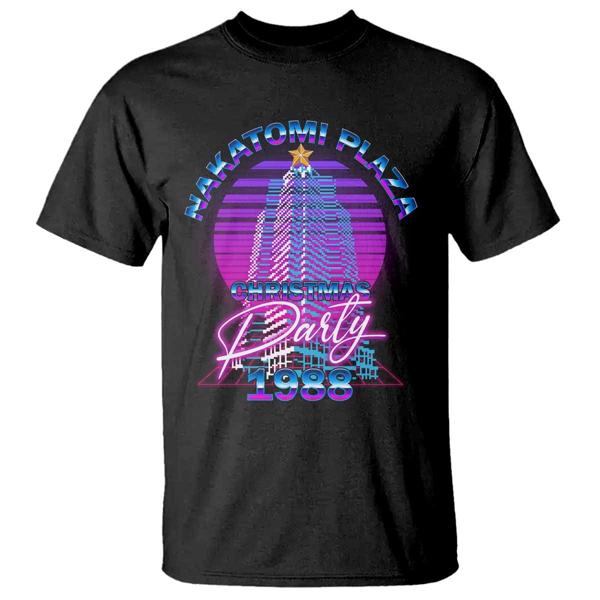 Nakatomi Plaza Christmas Party 1988 Vaporwave T Shirt - Wonder Print Shop