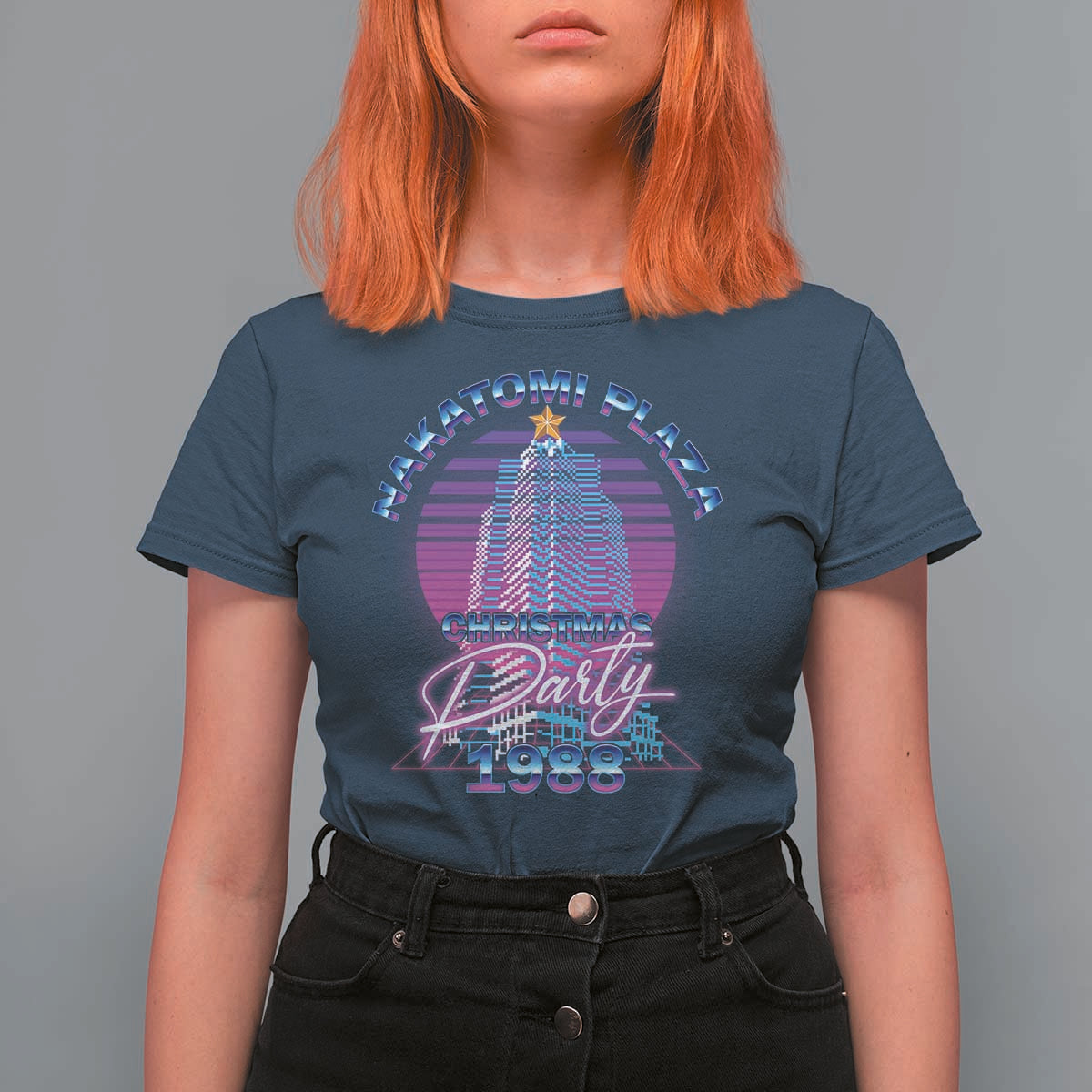 Nakatomi Plaza Christmas Party 1988 Vaporwave T Shirt For Women - Wonder Print Shop