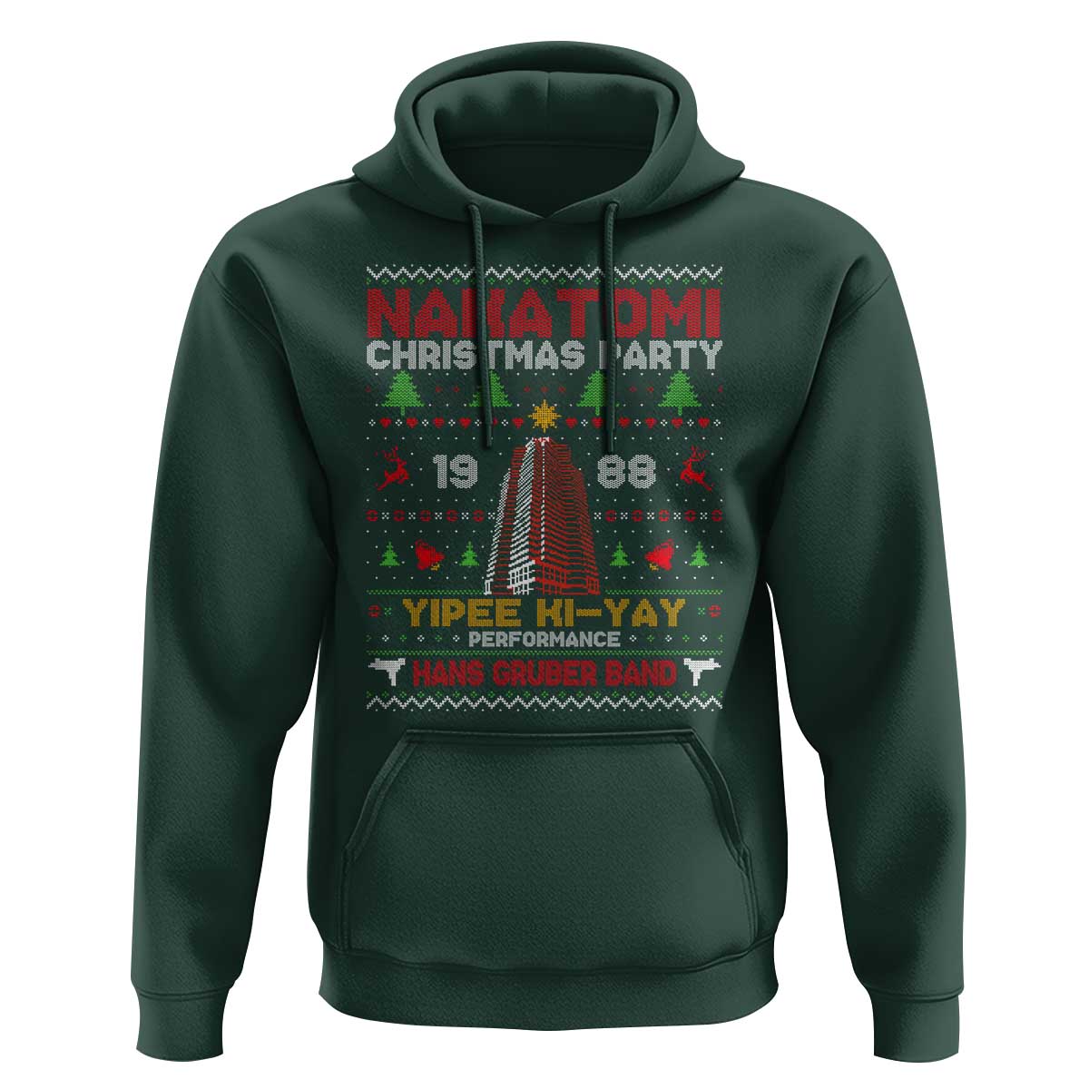 Christmas Nakatomi Hoodie Yipee Ki-Yay Performance Hans Grubrer Band