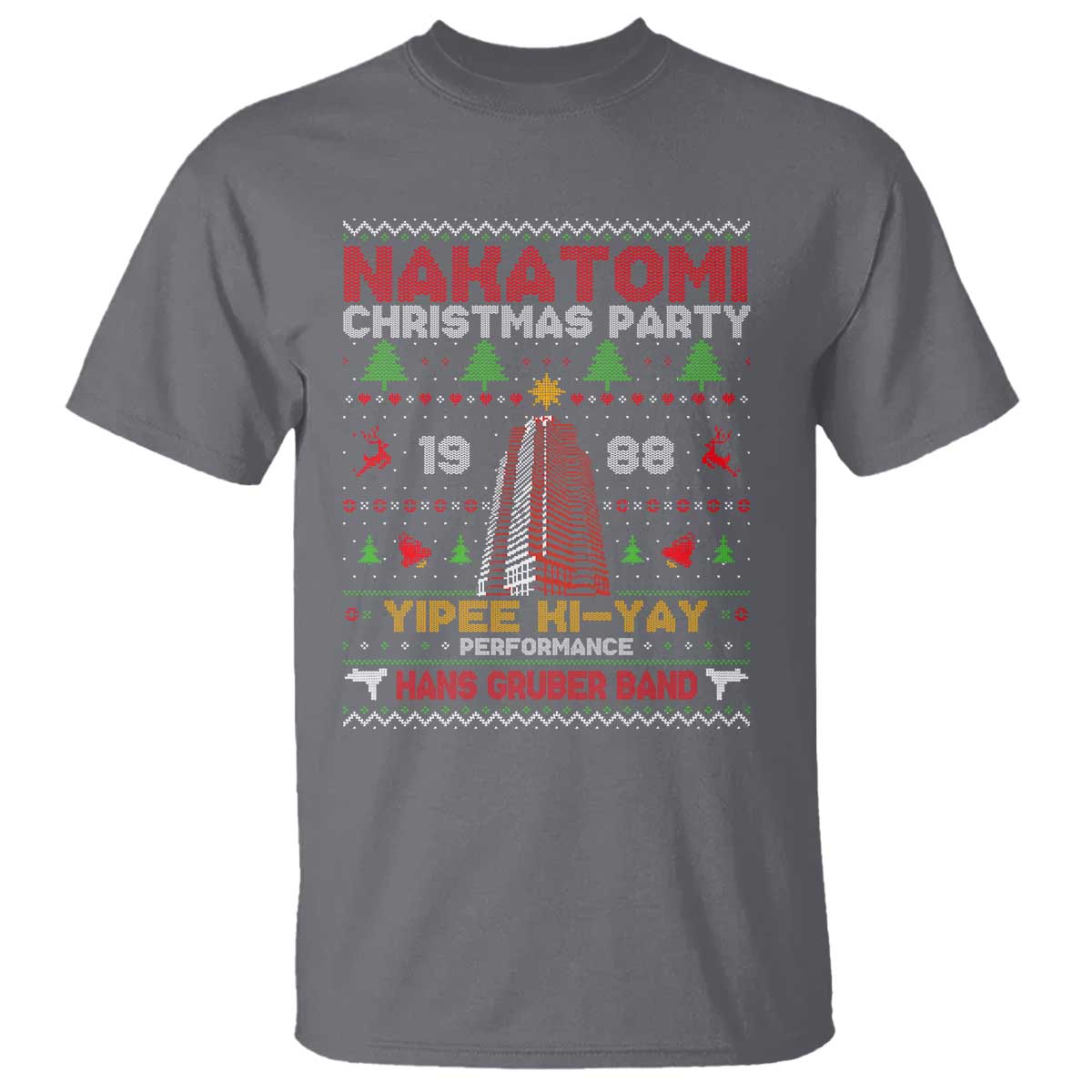 Christmas Nakatomi T Shirt Yipee Ki-Yay Performance Hans Grubrer Band - Wonder Print Shop