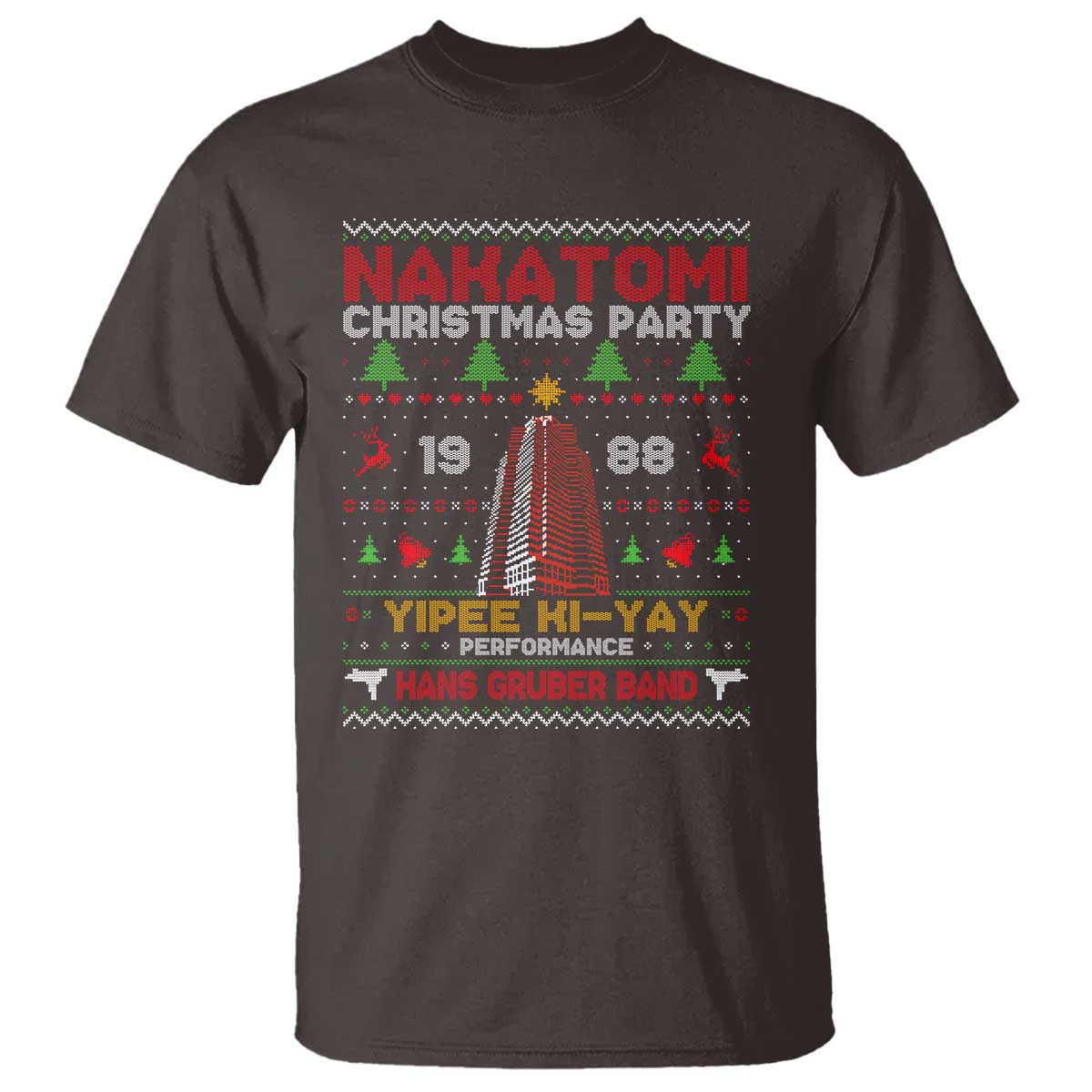 Christmas Nakatomi T Shirt Yipee Ki-Yay Performance Hans Grubrer Band - Wonder Print Shop