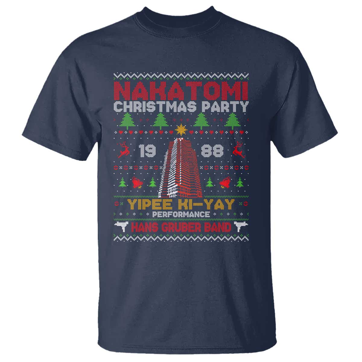 Christmas Nakatomi T Shirt Yipee Ki-Yay Performance Hans Grubrer Band - Wonder Print Shop