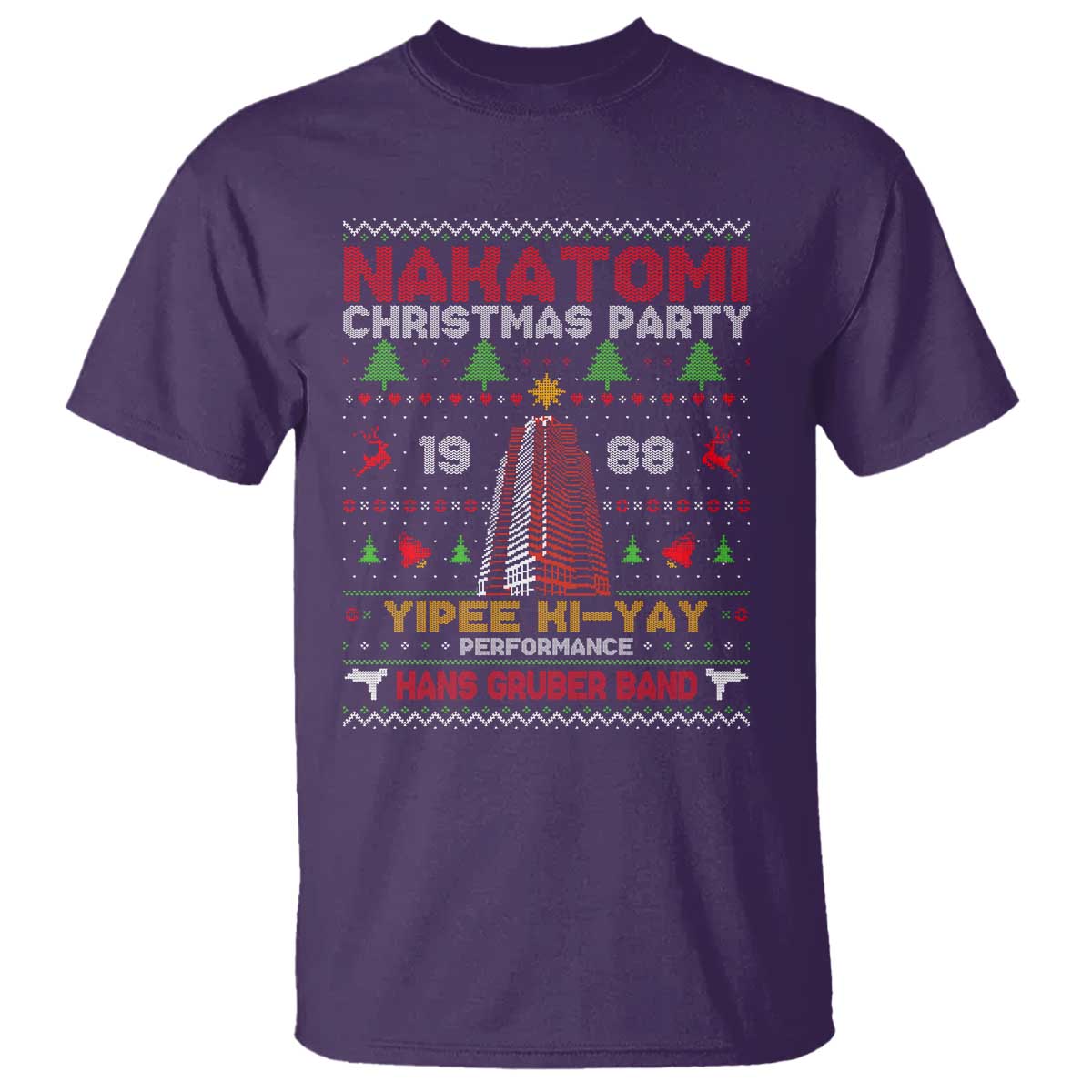 Christmas Nakatomi T Shirt Yipee Ki-Yay Performance Hans Grubrer Band - Wonder Print Shop