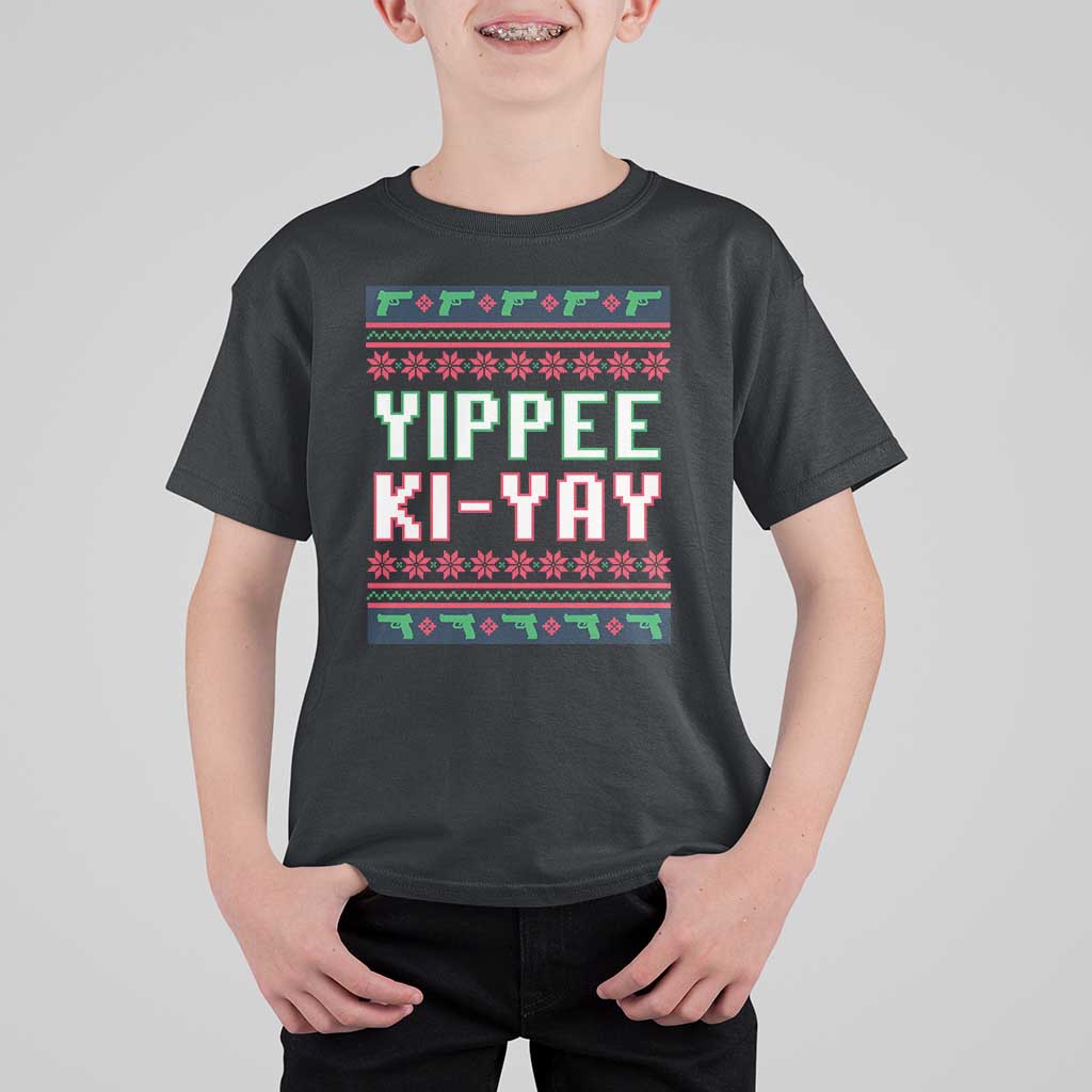 Funny Christmas Nakatomi Plaza Yipee Ki-Yay T Shirt For Kid - Wonder Print Shop