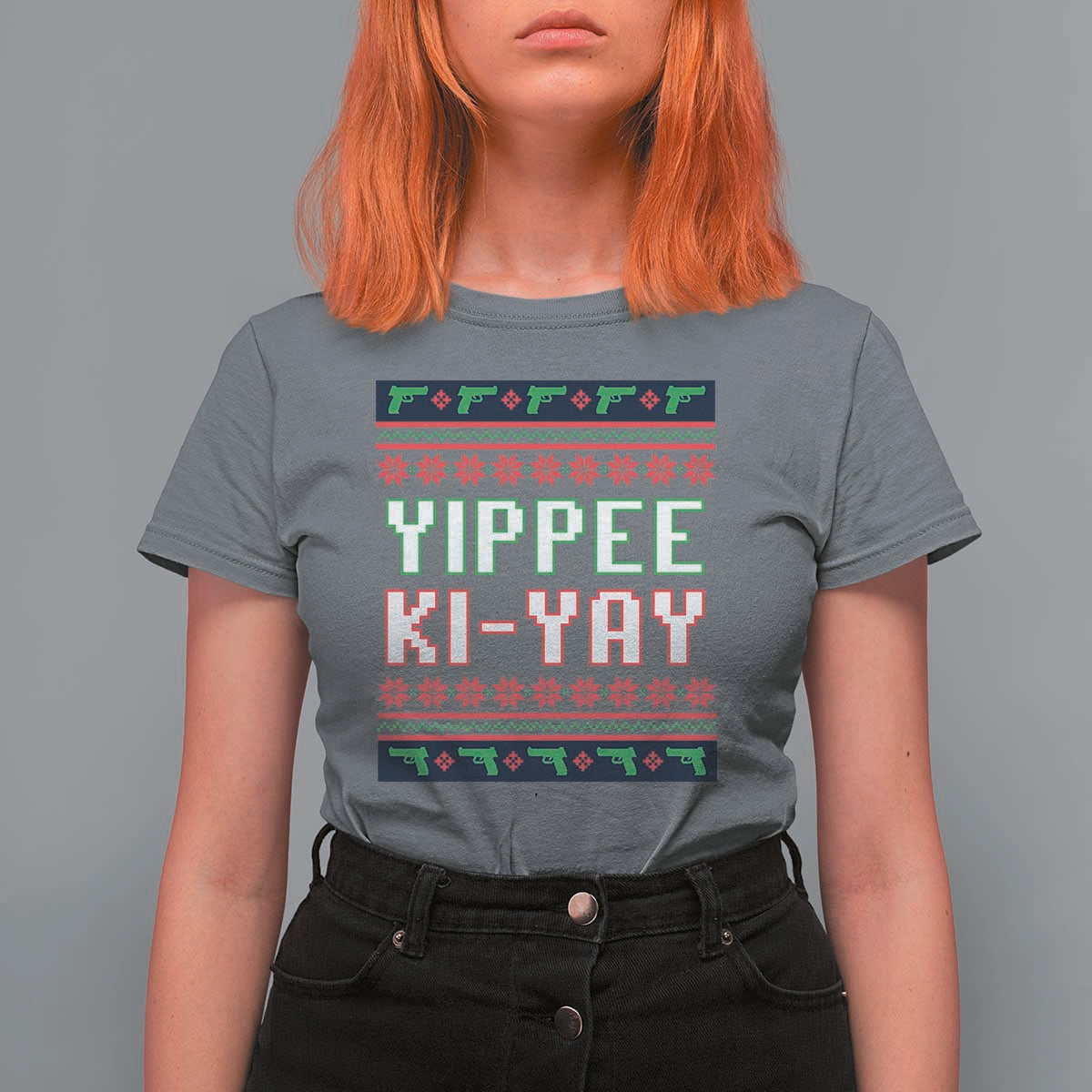 Funny Christmas Nakatomi Plaza Yipee Ki-Yay T Shirt For Women - Wonder Print Shop