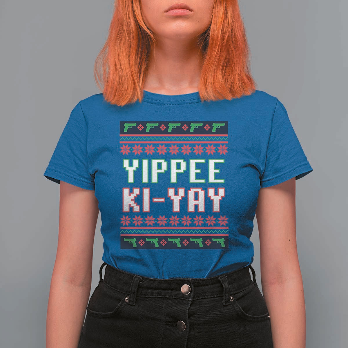 Funny Christmas Nakatomi Plaza Yipee Ki-Yay T Shirt For Women - Wonder Print Shop