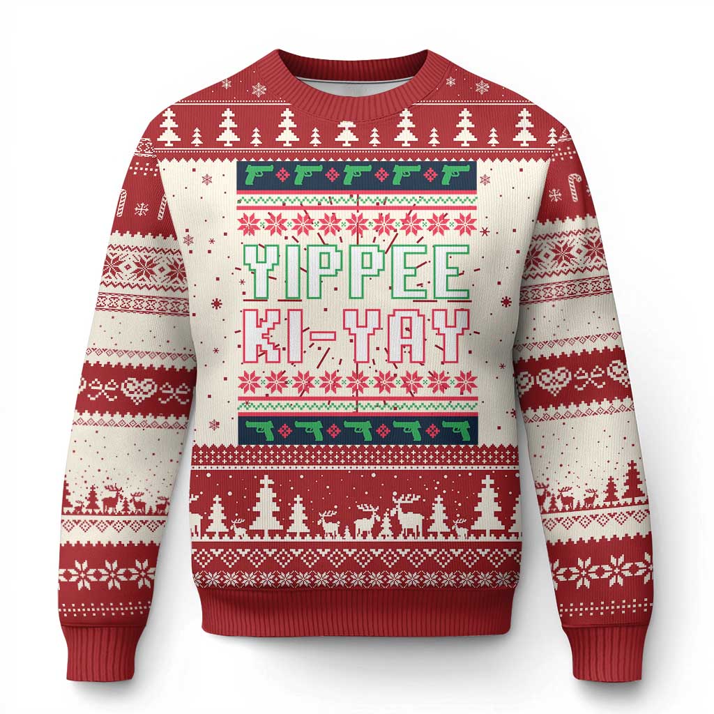 Funny Christmas Nakatomi Plaza Yipee Ki-Yay Ugly Christmas Sweater - Wonder Print Shop