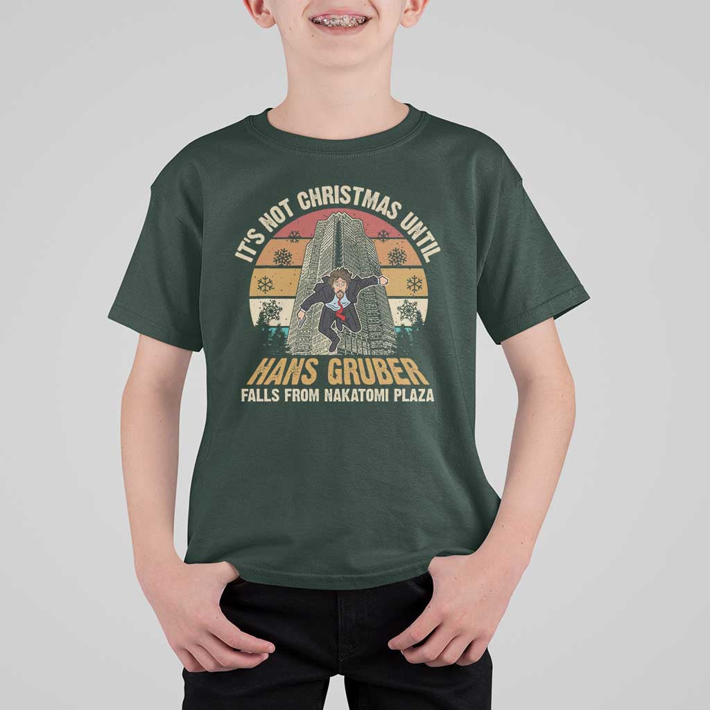 Funny Nakatomi Plaza T Shirt For Kid It's Not Christmas Until Hans Gruber Falls - Wonder Print Shop