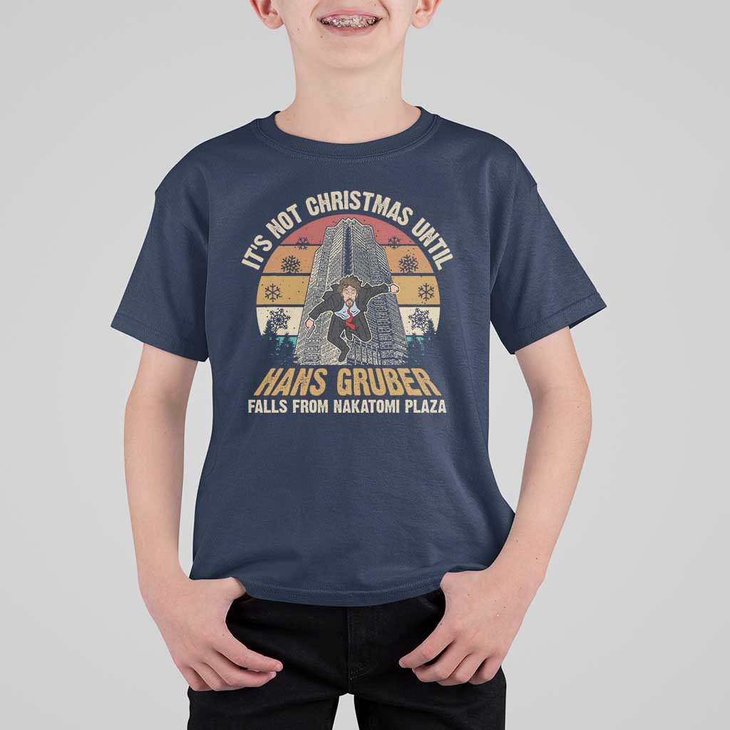 Funny Nakatomi Plaza T Shirt For Kid It's Not Christmas Until Hans Gruber Falls - Wonder Print Shop