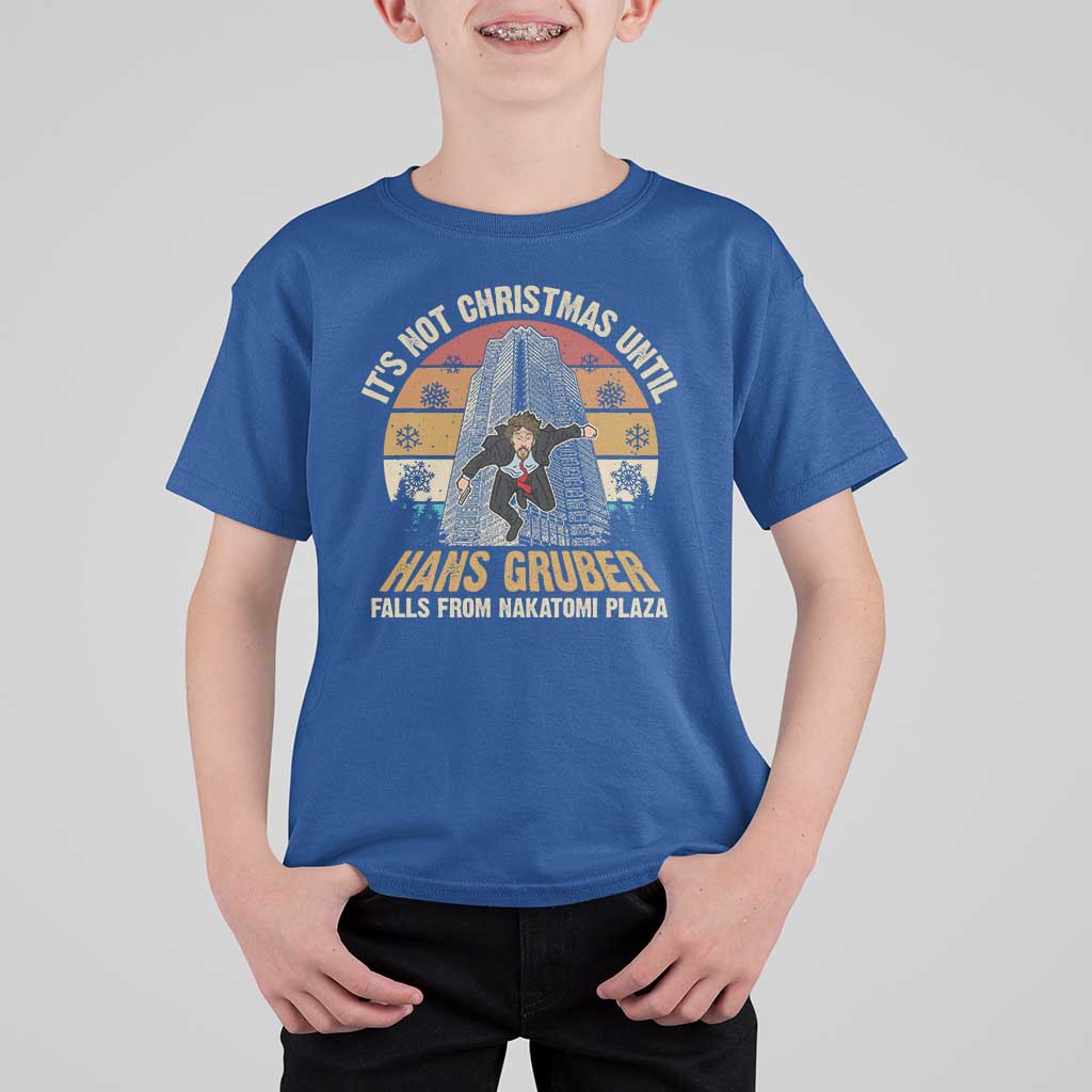 Funny Nakatomi Plaza T Shirt For Kid It's Not Christmas Until Hans Gruber Falls - Wonder Print Shop