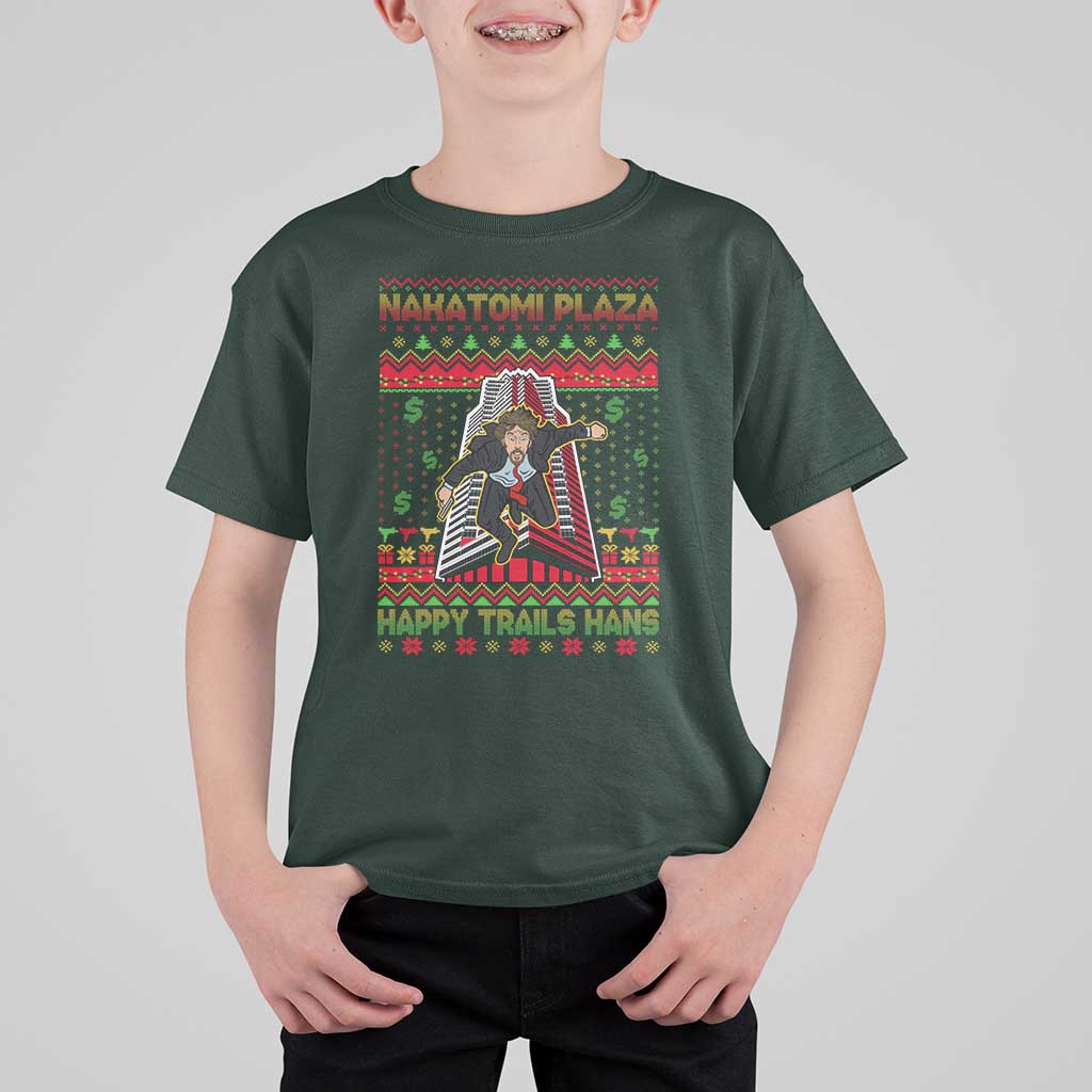 Christmas Nakatomi Plaza 1988 T Shirt For Kid Happy Trails Hans - Wonder Print Shop