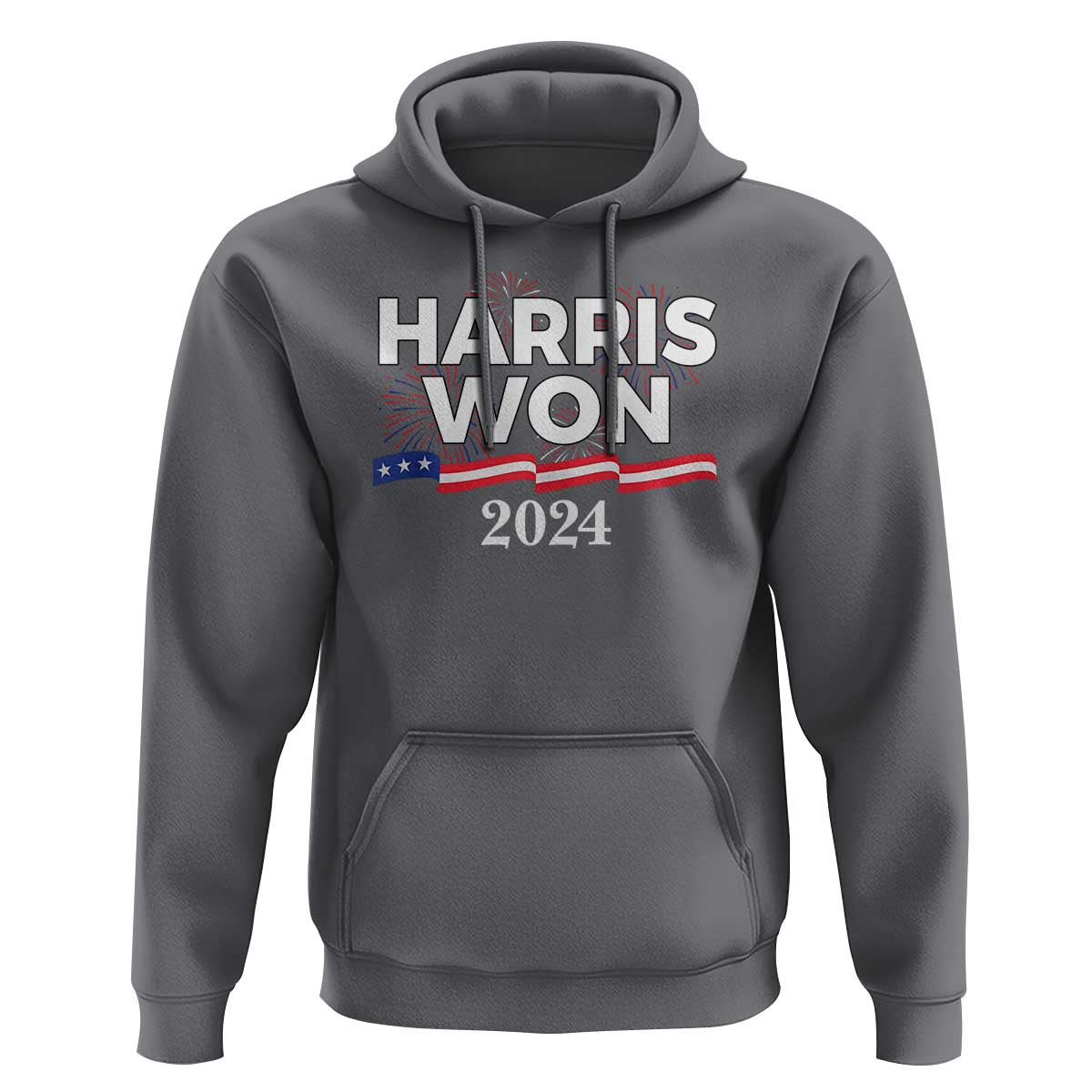 Harris Won 2024 Hoodie US President American Firework Patriotic