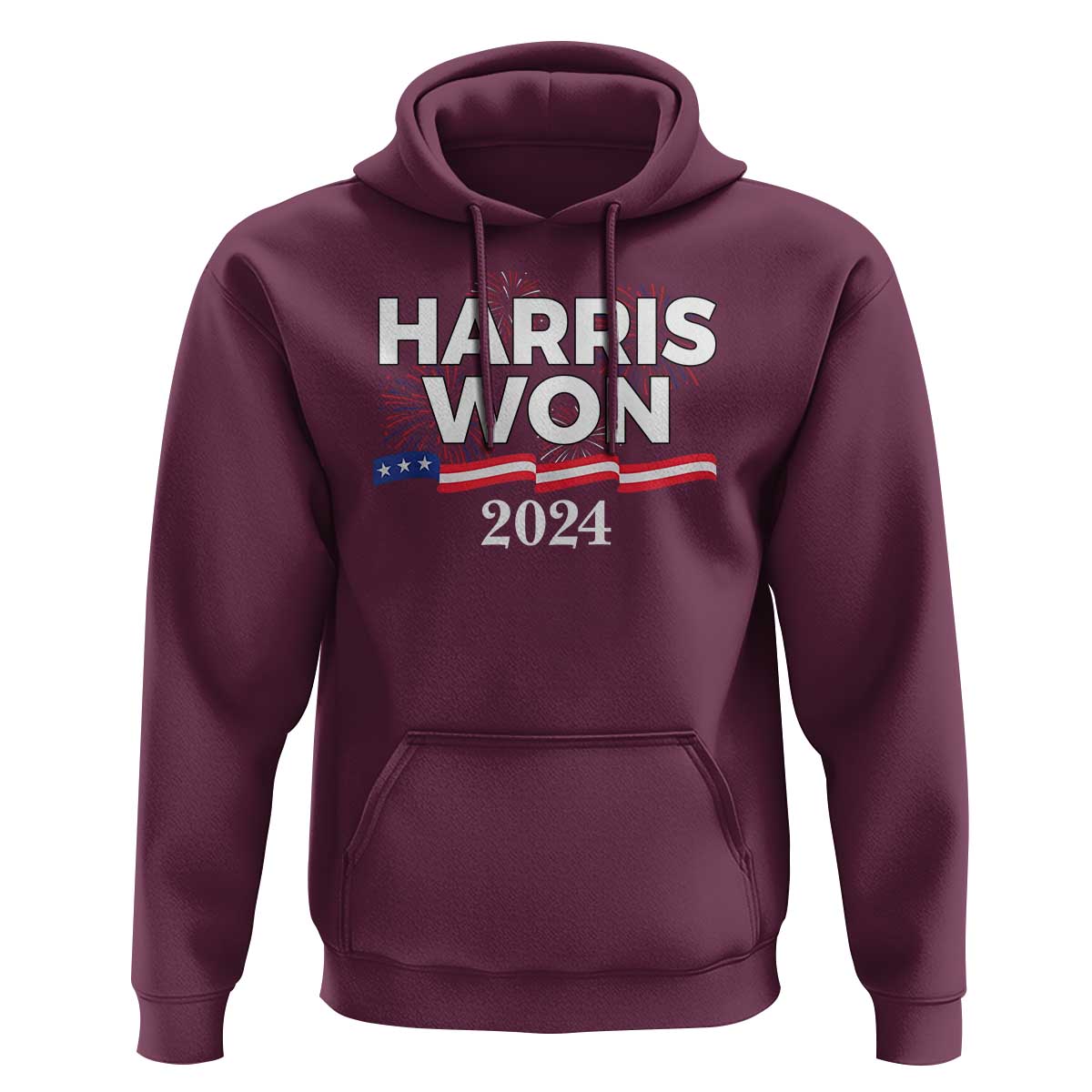 Harris Won 2024 Hoodie US President American Firework Patriotic