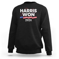 Harris Won 2024 Sweatshirt US President American Firework Patriotic - Wonder Print Shop