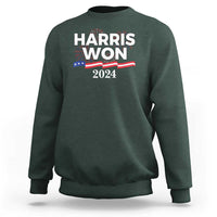 Harris Won 2024 Sweatshirt US President American Firework Patriotic - Wonder Print Shop