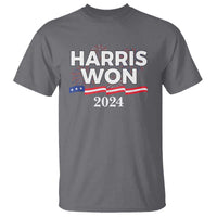 Harris Won 2024 T Shirt US President American Firework Patriotic - Wonder Print Shop