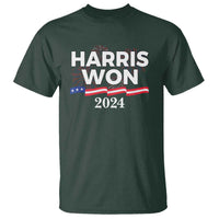 Harris Won 2024 T Shirt US President American Firework Patriotic - Wonder Print Shop