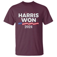 Harris Won 2024 T Shirt US President American Firework Patriotic - Wonder Print Shop