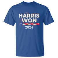 Harris Won 2024 T Shirt US President American Firework Patriotic - Wonder Print Shop