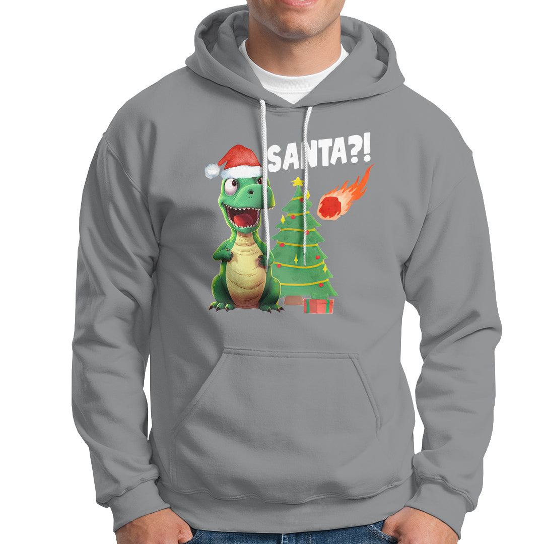 Funny Dinosaurs Extinction Santa Ugly Christmas Hoodie - Wonder Print Shop