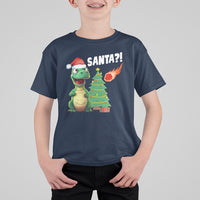 Funny Dinosaurs Extinction Santa Ugly Christmas T Shirt For Kid - Wonder Print Shop