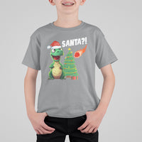 Funny Dinosaurs Extinction Santa Ugly Christmas T Shirt For Kid - Wonder Print Shop