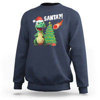 Funny Dinosaurs Extinction Santa Ugly Christmas Sweatshirt - Wonder Print Shop