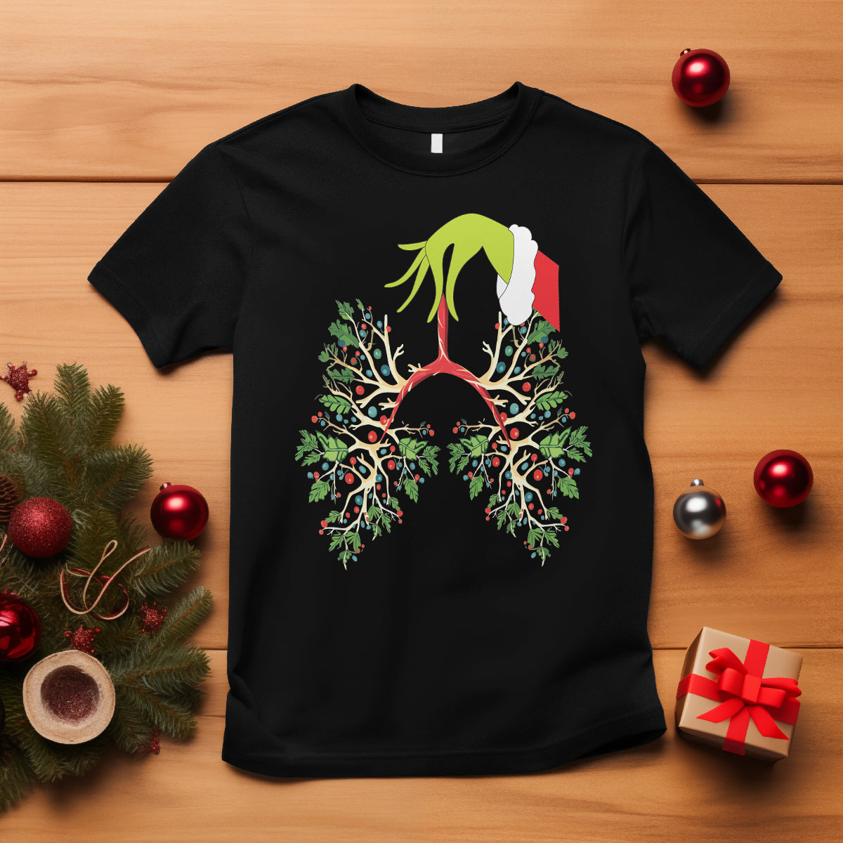 Respiratory Therapy Lung Christmas Light Therapist T Shirt - Wonder Print Shop