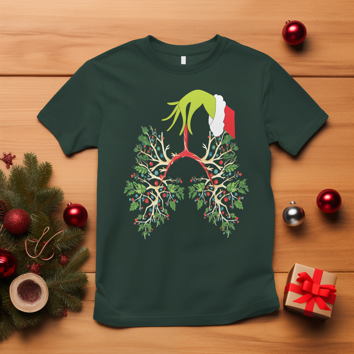Respiratory Therapy Lung Christmas Light Therapist T Shirt - Wonder Print Shop