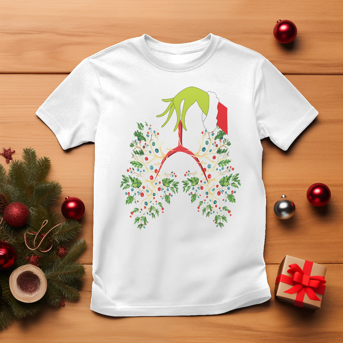 Respiratory Therapy Lung Christmas Light Therapist T Shirt - Wonder Print Shop
