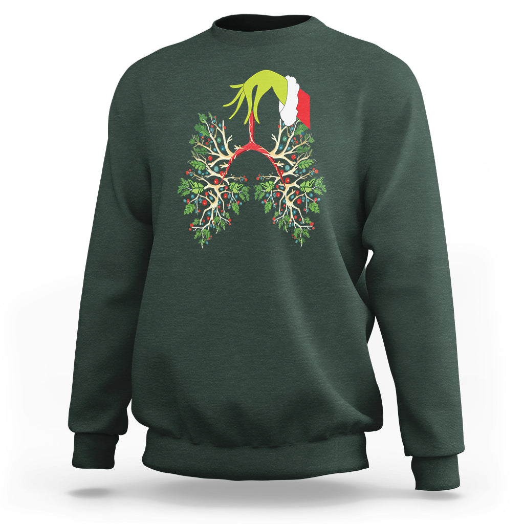 Respiratory Therapy Lung Christmas Light Therapist Sweatshirt - Wonder Print Shop